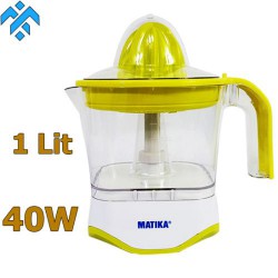 Máy vắt cam Matika MTK-3310 có hai đầu vắt cam lớn nhỏ, tự đảo chiều khi vắt